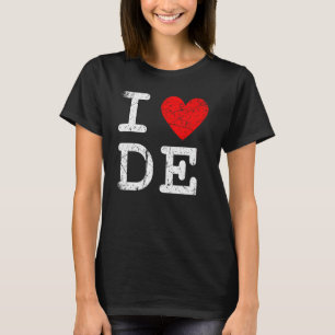 Camiseta Adoro Heart Delaware EUA State DE Souvenir Gift D