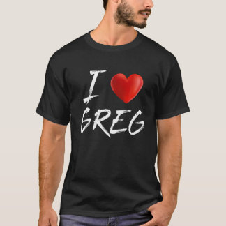 Camiseta Adoro Heart GREG Family Name T Shirt