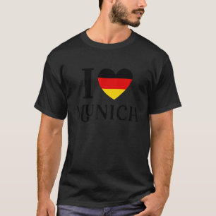 Camiseta Adoro Heart Munich City Germany Flag