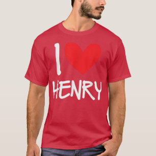 Camiseta Adoro Henry Name Heart Personalised Men Cara BFF F