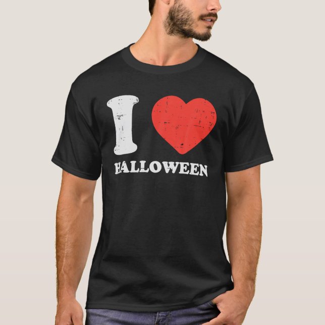 Camiseta Adoro Homens bonitos do Dia das Bruxas de Hallowee (Frente)