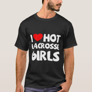 Camiseta Adoro Hot Lacrosse Meninas Engraçadas Esporte Card