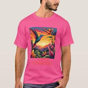 Camiseta Adoro Hummers Colibri Hummingbird Vintage Sunset