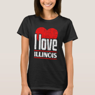 Camiseta Adoro Illinois Melhor Estado Em Casa I Heart Illin