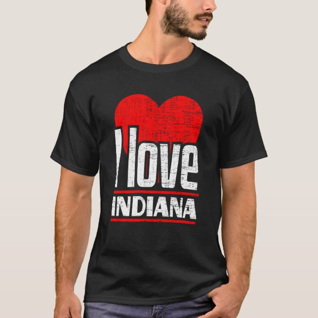 Camiseta Adoro Indiana Best Home State I Heart Indiana (Frente)