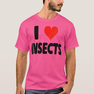Camiseta Adoro Insetos - Aranhas Insetos Cardíacas Gafanhot