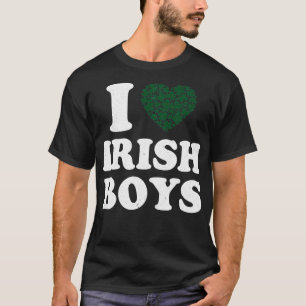 Camiseta Adoro Irish Boys Baby Dia de São Patrício Shamrock