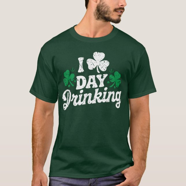 Camiseta Adoro Irlandês Bebendo Engraçado (Frente)