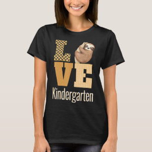 Camiseta Adoro Jardim Infantil Sloth Kinder Professora De V