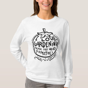 Camiseta Adoro Jardinagem De Tomates De Cabeça Jardineiro E