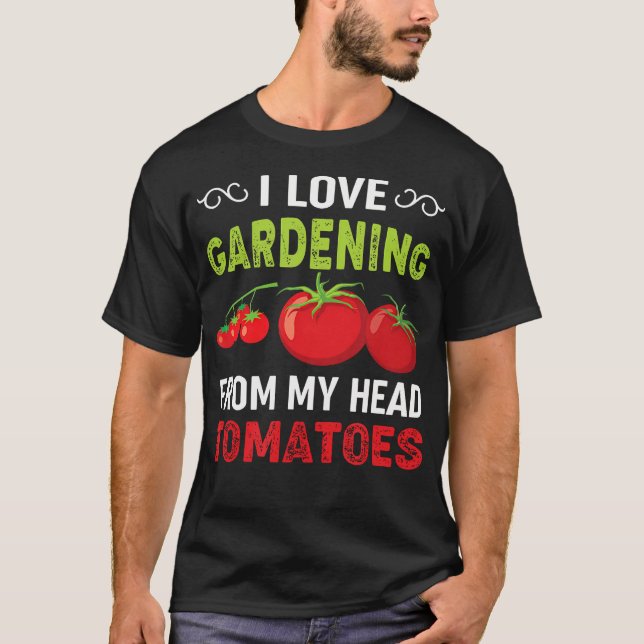Camiseta Adoro jardinagem do meu jardineiro de tomate (Frente)