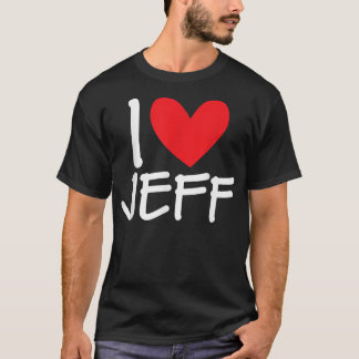 Camiseta Adoro Jeff Name Heart Personalised Men Cara BFF Fr