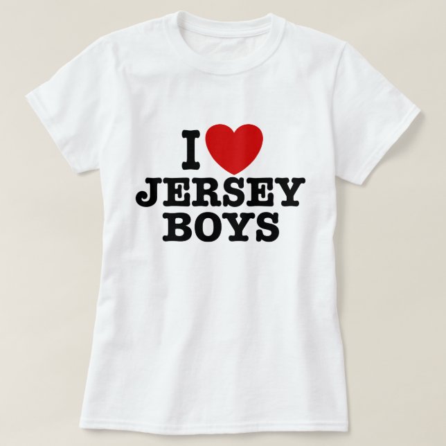 Camiseta Adoro Jersey Boys (Frente do Design)