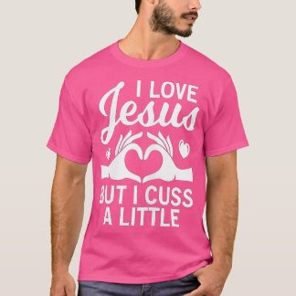 Camiseta adoro jesus, mas xingo um pouco por Chri religioso