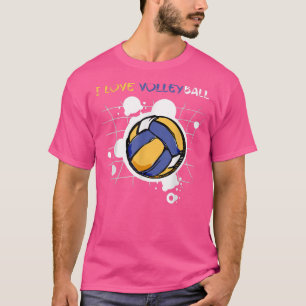 Camiseta Adoro Jogador de Voleibol Engraçado Gif
