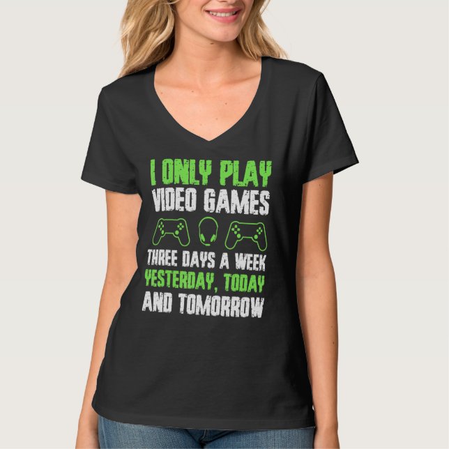 Camiseta Adoro Jogos Engraçados Apenas Toco Videos games 3  (Frente)