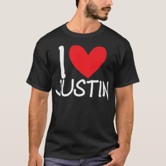 Camiseta Adoro Justin Name Personalised Men Cara Amigo BFF
