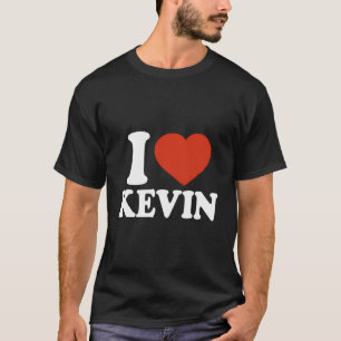 Camiseta Adoro Kevin I Heart Kevin Red Heart Namorados