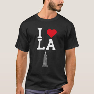 Camiseta Adoro LA Legal Heart Flag Los Angeles America Pun