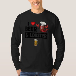 Camiseta Adoro Lagosta de Cerveja Cajun ferve marisco Gumbo