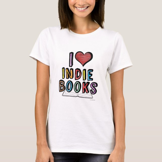 Camiseta Adoro Livros Indie Legal Autores Design (Frente)