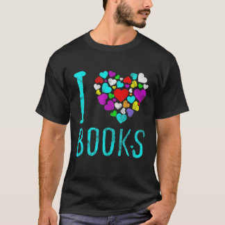 Camiseta Adoro Livros Leitura de Histórias pelo Coração