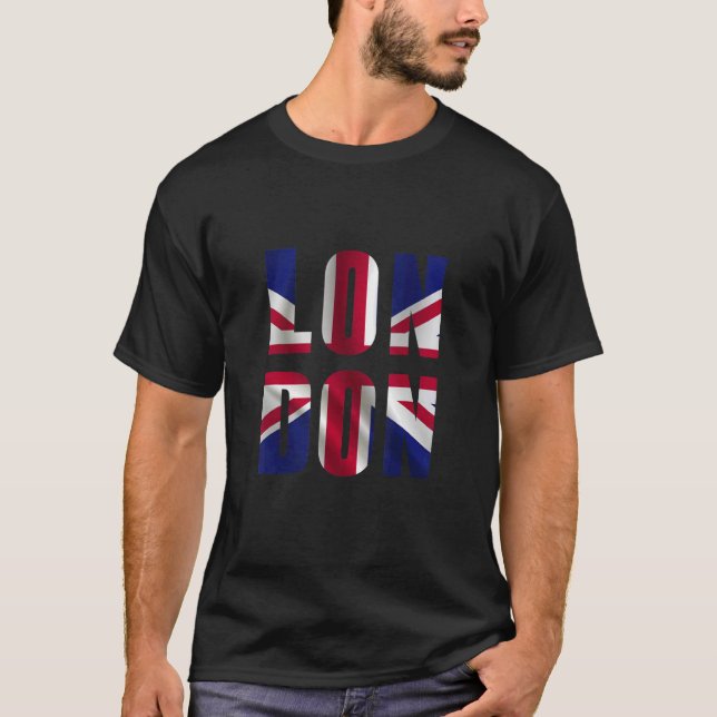 Camiseta Adoro London Heart United Kingdom Flag Pride 3 (Frente)