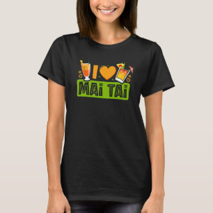 Camiseta Adoro Mai Tai Bartender Cocktail Tiki Beber Mixe