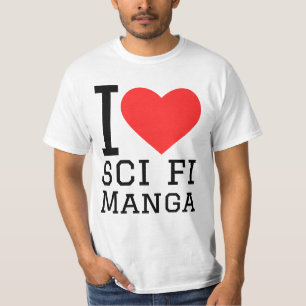 Camiseta Adoro manga de ficção científica