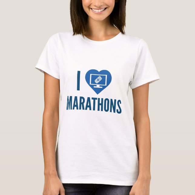 Camiseta Adoro maratonas (Frente)