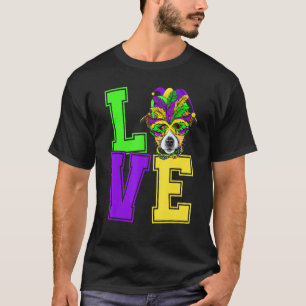 Camiseta Adoro Mardi Gras Costume Jack Russell Terrier Dog