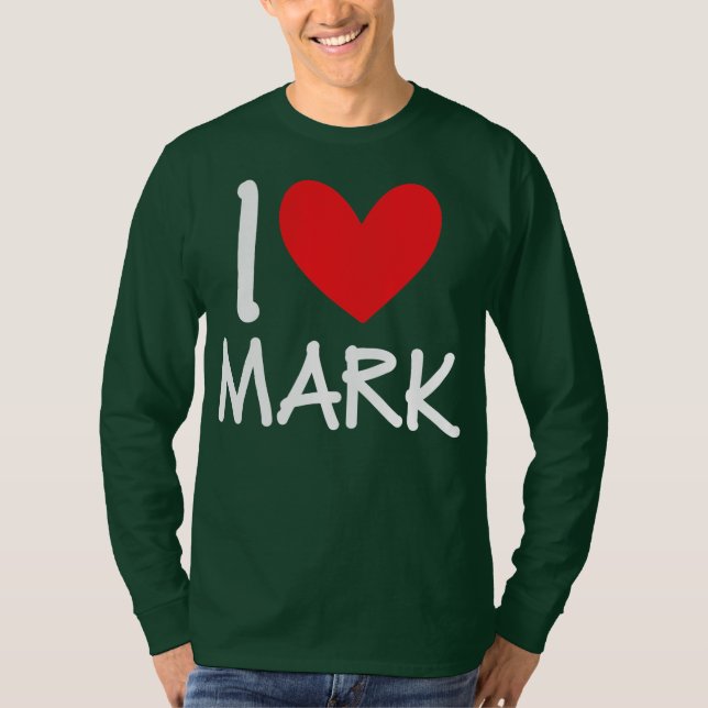 Camiseta Adoro Mark Name Personalizado Men Cara Amigo BFF (Frente)