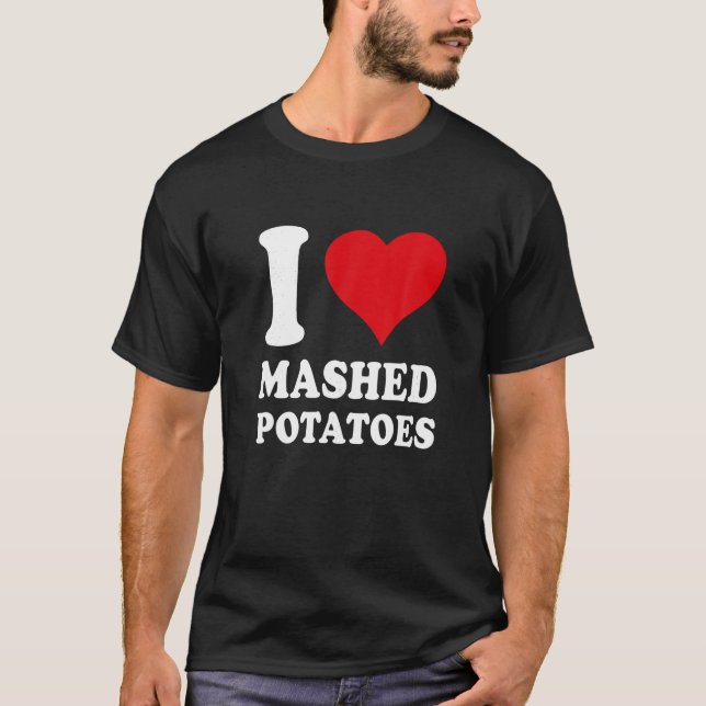 Camiseta Adoro Mash Potato I Heart Mash Potato Lover T (Frente)