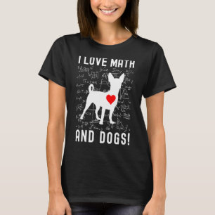 Camiseta Adoro Matemática E Cachorros Professores De Matemá