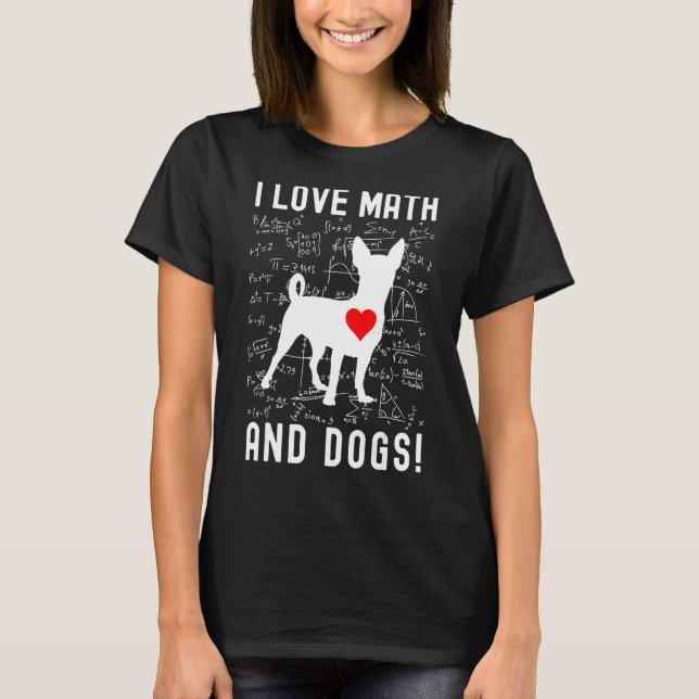 Camiseta Adoro Matemática E Cachorros Professores De Matemá (Frente)