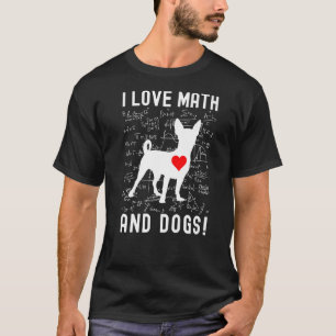 Camiseta Adoro Matemática E Cachorros Professores De Matemá