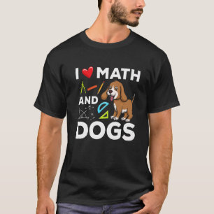 Camiseta Adoro Matemática E Cães Microbiologia Ciência