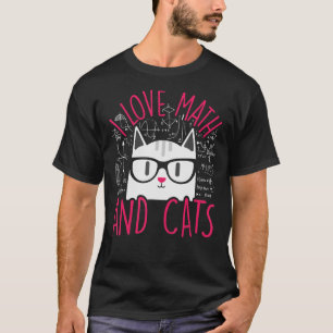 Camiseta Adoro Matemática E Gatos Felinos Gatinhos