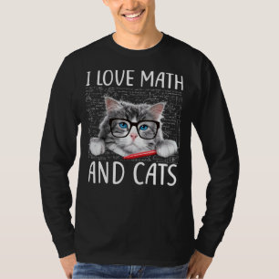 Camiseta Adoro Matemática E Gatos Gatinho Gato Felino