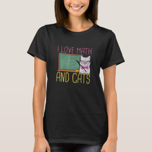 Camiseta Adoro Matemática E Gatos Gatinhos Matemáticos