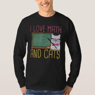 Camiseta Adoro Matemática E Gatos Gatinhos Matemáticos