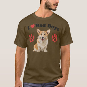 Camiseta Adoro Maus Rapazes Engraçados Males Corgi Cachorro