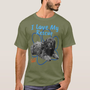 Camiseta Adoro Meu Resgate Puli Legal Cão Adotado