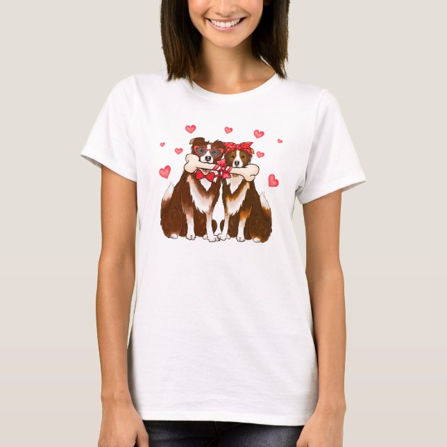 Camiseta Adoro meus cachorros, adoro meus animais de estima (Frente)