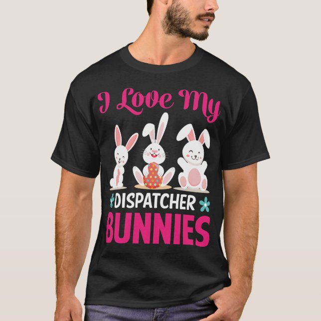 Camiseta Adoro meus coelhos de despachante (Frente)