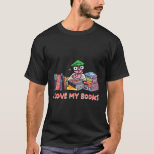 Camiseta Adoro Meus Livros Lendo Livro Literatura L