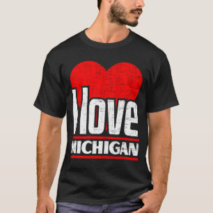 Camiseta Adoro Michigan Best Home State I Heart Michigan