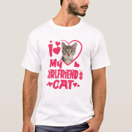 Camiseta Adoro Minha Foto Personalizada De Gato Namorada