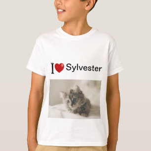 Camiseta Adoro minha foto personalizada do gato