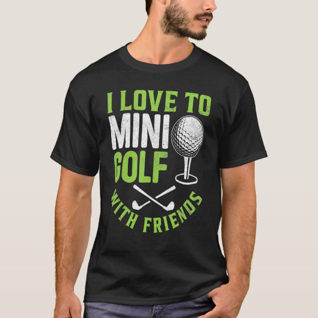 Camiseta Adoro Mini Golfe Com Golfistas Amigos 1 (Frente)